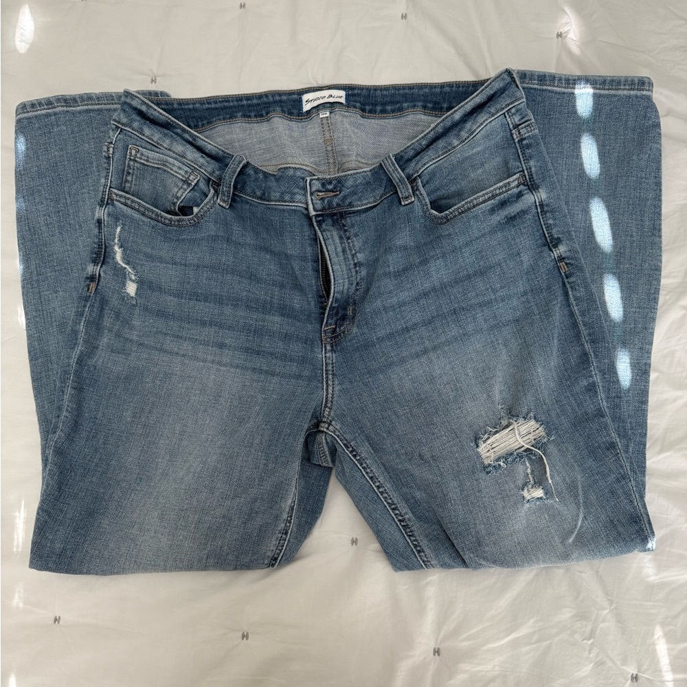 Classic Blue Distressed Women's Jeans